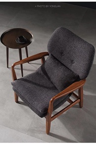 <span class=keywords><strong>Poltrona</strong></span> da bar in stile americano Hotel in legno singolo per il tempo libero Chaise longue divani soggiorno con rivestimento in tessuto - Product Image 4