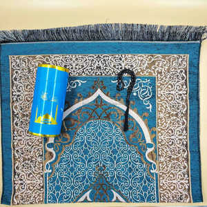 Set di tappetini da preghiera con borsa da viaggio in stile turco per viaggiatori musulmani - Product Image 1