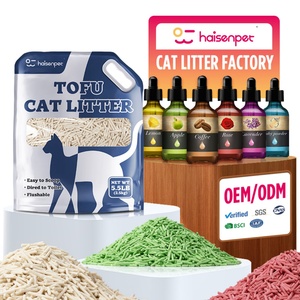 Arena para Gatos de Tofu Aglomerante OEM ODM Personalizada con Varias Fragancias: Café, Lavanda, Limón - Product Image 1
