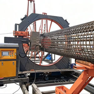 Volledig automatische stalen palenkooi-rolmachine, motor aangedreven draadgaaslasser, bouwmachines - Product Image 1