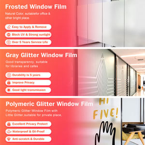 Película de Vinilo para Ventanas Esmeriladas Imprimible para <span class=keywords><strong>Privacidad</strong></span>, Decoración de Edificios de Oficinas y Centros Comerciales SAIL - Product Image 2