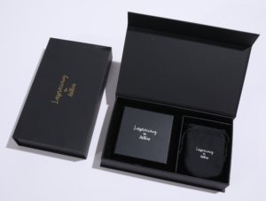 Eco-friendly Paper <b>Box</b> for jewellery storage Luxurious Rectangle Modern Magnetic Jewelry <b>Box</b> with Custom Logo for Necklace <b>Rings</b> - Product Image 5