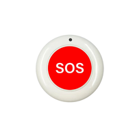 Bouton SOS d'urgence sans fil 433 MHz AG-security, étanche, en plastique ABS, avec sous-appareils, portée 60-100 m, pile bouton