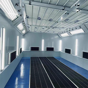 Cabina de horno de pintura en aerosol de coche económica aprobada por la CE con calefacción eléctrica y sistema de quemador diésel cabina de pulverización automática - Product Image 3