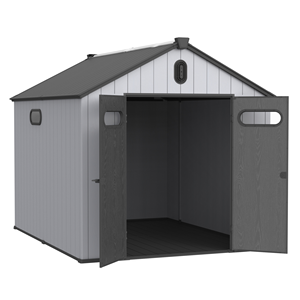 <span class=keywords><strong>Cobertizo</strong></span> de Almacenamiento de <span class=keywords><strong>Resina</strong></span> Plástica de Alto Nivel XWT013 de 8*10 pies, Casa de Herramientas para Exteriores Fácil de Montar para Patio y Jardín con Piso - Product Image 4