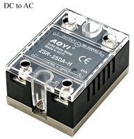 Relais statique monophasé haute tension ZSR-25DA-H 25A, contrôle DC-AC 4-32VDC, déclenchement par passage par zéro 90-660VAC, module SSR