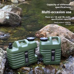 SUNNYHIKE Seau de stockage d'eau portable 12L/18L pour l'extérieur, en plastique de qualité alimentaire, pour le camping et l'utilisation dans le coffre de voiture - Product Image 4