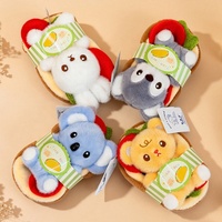 Lisa Grosir Kustom OEM 4PCS Set Mainan Boneka Hewan Lembut Taco Aneka Ragam dalam Keranjang Rotan untuk Hadiah Ulang Tahun Anak-Anak