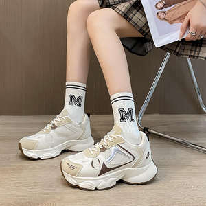 Women's Retro Style <b>Upper</b> Casual Walking & Sports Running <b>Shoes</b> with Padded Sole Heightening Rubber New for Spring and Autumn - Product Image 4