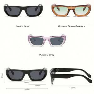 Lunettes de soleil tendance 2022, monture dégradée violette, UV400, petites lunettes de soleil œil de chat pour femmes - Product Image 5