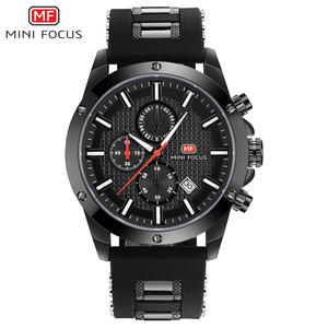 MINI FOCUS MF0089G <span class=keywords><strong>Montre</strong></span> analogique à quartz élégante pour <span class=keywords><strong>homme</strong></span> 3 cadrans Nouveau design 6 aiguilles Calendrier <span class=keywords><strong>24h</strong></span> Bracelet en caoutchouc <span class=keywords><strong>Montre</strong></span> de luxe avec boîte - Product Image 3