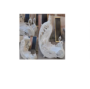 Fibra de cisne blanco Doli para novia Dulhan tradicional indio boda entrada Prop hermosa artesanía exportaciones directas India - Product Image 1