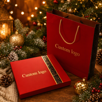 Boîte cadeau personnalisable en carton avec couvercle et base carrés, insert de séparation, logo estampé or, OEM ODM pour emballage alimentaire et foulards