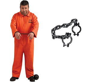2024 High Quality Prisoner Halloween Cosplay Jail Inmate <strong>Uniform</strong> Adult Plus Size Orange <strong>Prison</strong> Jumpsuit Costume for Men - Product Image 1