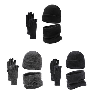 Bonnet en acrylique personnalisé 100%, ensemble bonnet et écharpe en tricot, ensemble bonnet et gants d'hiver, doux au toucher pour le <span class=keywords><strong>voyage</strong></span> - Product Image 1