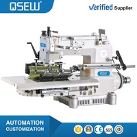 Machine à coudre industrielle multi-aiguilles à lit plat QS-008-12064P/VMR pour plissage de tissus de rideaux et de jupes, machine à coudre pour motifs de plissage