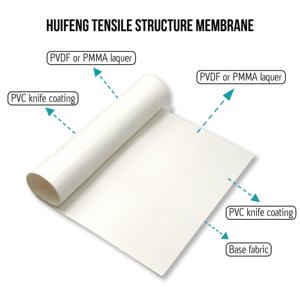 Q4209bd PVC màng cấu trúc carport ngoài trời độ bền kéo màng cấu trúc nơi trú ẩn vải cho tổ chức sự kiện Wedding party - Product Image 3