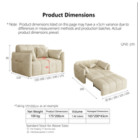 Canapé-Lit d'Angle Électrique Intelligent en Tissu, Relax Inclinable Moderne et Doux, Pliable et Convertible, avec Structure en Bois Massif, pour Hôtel