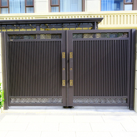 Puerta de Seguridad Corredera Retráctil Eléctrica Automática de Aleación de Aluminio Ecológica para Apartamentos, Centros Comerciales, Escuelas, Hoteles e Industrias