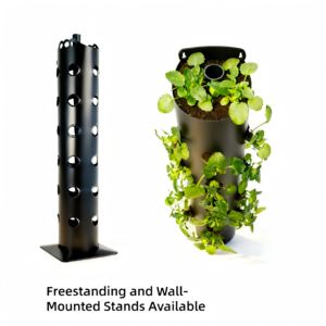 Macetero Vertical de Plástico Negro Ecológico de Fácil Montaje para Jardín, con Orificio Único para Colgar, Ideal para el Hogar - Product Image 2