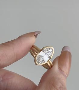 เครื่องประดับสั่งทำพิเศษ แหวนทองแท้ 9k 10k 14k 18k ทองคำขาว ทองคำชมพู ทองคำเหลือง ประดับเพชร/พลอยจากแล็บ ผลิตจากโรงงาน - Product Image 1