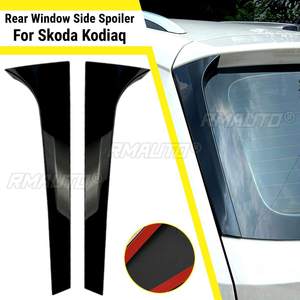 Paire d'ailes de spoiler latérales arrière pour vitre de voiture, canards et séparateurs, pièces de rechange auto pour Skoda Kodiaq, noires - Product Image 1