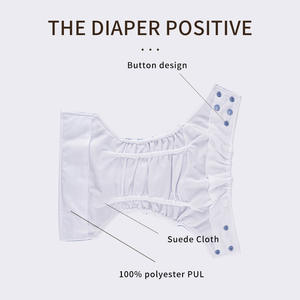 Pannolino di stoffa tinta unita Plus size pannolino di stoffa tascabile pannolino riutilizzabile pannolini per bambini PUL impermeabili all'ingrosso - Product Image 4