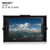 Moniteur de réalisation de diffusion SEETEC P173-9HSD-CO 17,3 pouces en aluminium 1920x1080 portable avec 3G-SDI et HDMI