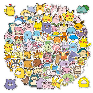 29 Designs, lot de 50/100 autocollants personnalisés imperméables sur le thème de l'anime Pokémon (Pikachu, Eevee), collection d'autocollants pour enfants, décoration - Product Image 3