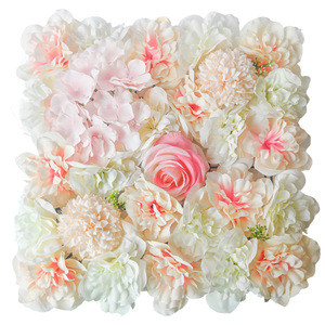 Mur de fleurs artificielles carré de 38 cm en plastique et soie, pour décoration de mariage et de maison, réutilisable - Product Image 2
