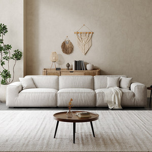 Sofá de Estilo Nórdico con Relleno de Plumón, Líneas Sencillas, Venta Directa de Fábrica en Foshan, Personalizable para Apartamentos - Product Image 1