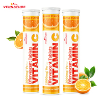Comprimés de vitamine C saveur orange, complément blanchissant pour la peau, 1000 mg, antioxydant pour adultes, comprimés effervescents de vitamine C