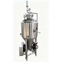 Fermenteur à bière mobile de 100 L avec refroidisseur et contrôle de la température, fermentation conique de la bière en acier inoxydable 304 pour la maison et les micro-brasseries
