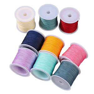 <span class=keywords><strong>Bracelet</strong></span> fil en nylon <span class=keywords><strong>macramé</strong></span> 0.8mm chaîne de perles bricolage 47 couleurs cordon de fabrication de bijoux pour bijoux à bricoler soi-même composants de résultats de bijoux - Product Image 1
