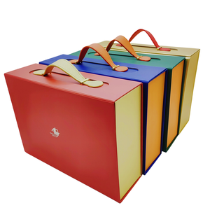 Caja de regalo portátil personalizada de gama alta, diseño plegable para llevar para envío por correo, impresión offset con laminación mate, precio de fábrica - Product Image 1