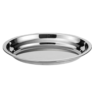 Nordic Stainless Steel Steak Dinner <b>Plates</b> <b>Snack</b> Fruit Dessert Vegetable Shallow <b>Plate</b> Vintage Restaurant Dish Tray Tableware - Product Image 1
