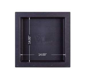 رف حمام مربع مدمج مقاوم للماء مقاس 17 × 17 بوصة من البلاستيك ABS للفنادق والمنازل - Product Image 3