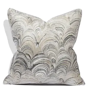 Modern Grey Jacquard Cushion Cover 50x50 High Quality Decor Sofa Pillow Cover Decorative Pillowcase Cushion Covers