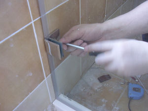 Brosse or laiton massif 90 degrés mur à verre support <span class=keywords><strong>de</strong></span> <span class=keywords><strong>douche</strong></span> C003BR 45mm pince en verre avec <span class=keywords><strong>bord</strong></span> droit - Product Image 5