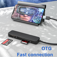 Vente en gros SD TF MS CF tout en 1 adaptateur USB 3.0 multifonction pour carte mémoire USB type C 2-en-1 lecteur de carte SD Hub blanc Micro