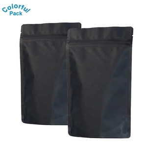 Custom Printed Resealable <strong>Foil</strong> Plastic <strong>Zip</strong> Lock Stand up <strong>Pouches</strong> Zipper Mylar Bag Design Packaging Bags 3.5 Matte Black - Product Image 2