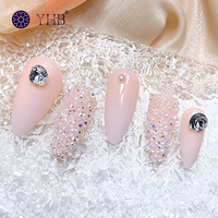 Accessoires décoratifs de luxe exquis pour nail art DIY : mini-perles de verre, sable de cristal et strass