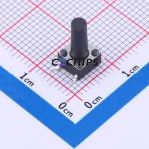 TS-1095S-A15B2-C2D2 Tactile Switch SMD-4P,6x6mm Switch Single Pole Single Throw Round Button 1.8N Vertical Mount - Product Image 1