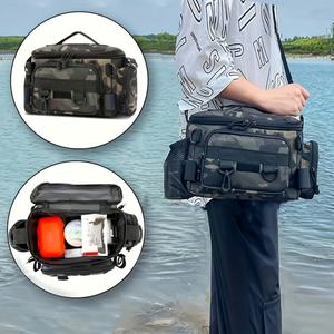 Bolsa de Pesca Multifuncional de Gran Capacidad, Bolsa de Carrete de Camuflaje para Exteriores, Bolsa de Cintura para Pesca con Accesorios de Pesca - Product Image 3
