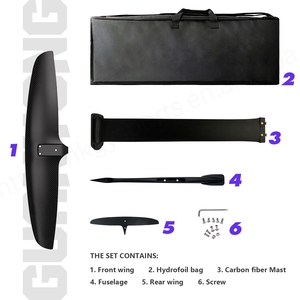Kit de feuille d'aspect élevé en fibre de carbone légère PNG1010 Hydrofoil aile avant Easy Glide pour les sports nautiques et le surf sous le vent - Product Image 3