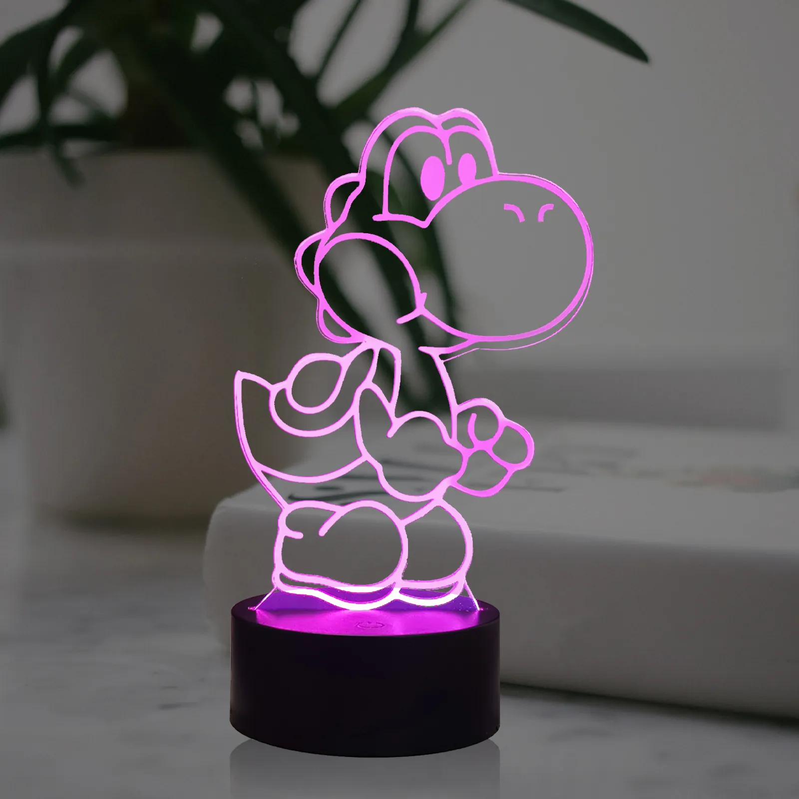 Lampe LED en forme de dinosaure Mario Bros, lumière de dessin animé, Yoshi Toad âne Kong Bowser, 7 couleurs, éclairage d'humeur et de sommeil à distance, pour enfants