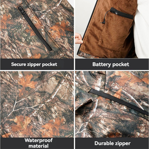 Giacca Invernale da Caccia per Uomo Personalizzata con USB Riscaldato, Impermeabile, Calda, Antivento, Traspirante, con Stampa e Funzione Elettrica Intelligente - Product Image 2