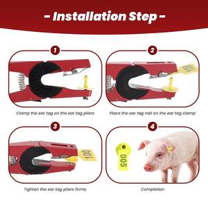 Pince à étiquettes auriculaires ergonomique pour animaux de compagnie, pour animalerie - Product Image 3