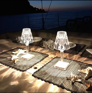 Đèn ngủ bàn cao cấp sáng tạo sang trọng hiện đại bằng kính cho phòng ngủ, nhà hàng, trang trí, bán buôn, dùng pin, dùng cho mạng internet - Product Image 3