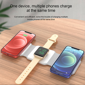 <span class=keywords><strong>Cargador</strong></span> Inalámbrico Plegable para Teléfono Móvil, iWatch y Airpods, <span class=keywords><strong>Cargador</strong></span> Magnético Inalámbrico <span class=keywords><strong>3</strong></span> <span class=keywords><strong>en</strong></span> <span class=keywords><strong>1</strong></span>, Blanco, OEM, Producto Más Vendido - Product Image 3